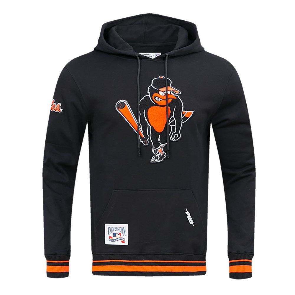 Pro Standard Men's MLB Baltimore Orioles Retro Classic Fleece Pullover Hoodie - Black/Orange - BLACK/ORANGE